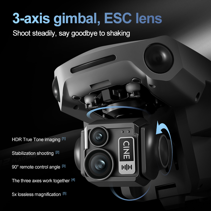 8K 3 Axis Gimbal Brushless 7.2 - Drone Lidar recensie en prijs