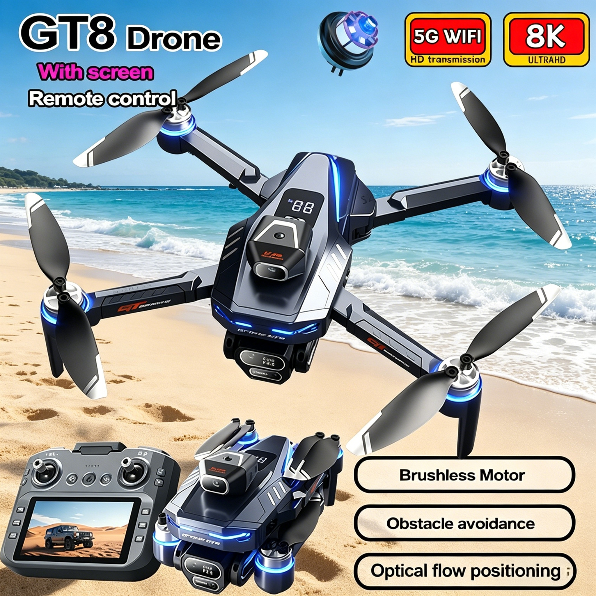 New Drone GT8 8K Professional  - Drone Surveying recensie en prijs
